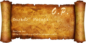 Oszkó Polett névjegykártya
